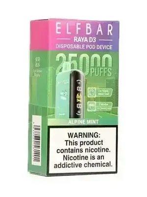 Elfbar Raya D3 Alpine Mint 50mg/ml-25000 Puffs