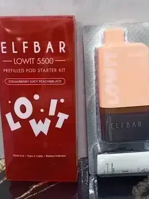 Elfbar Lowit5500 - Strawberry Juicy Peach&Black
